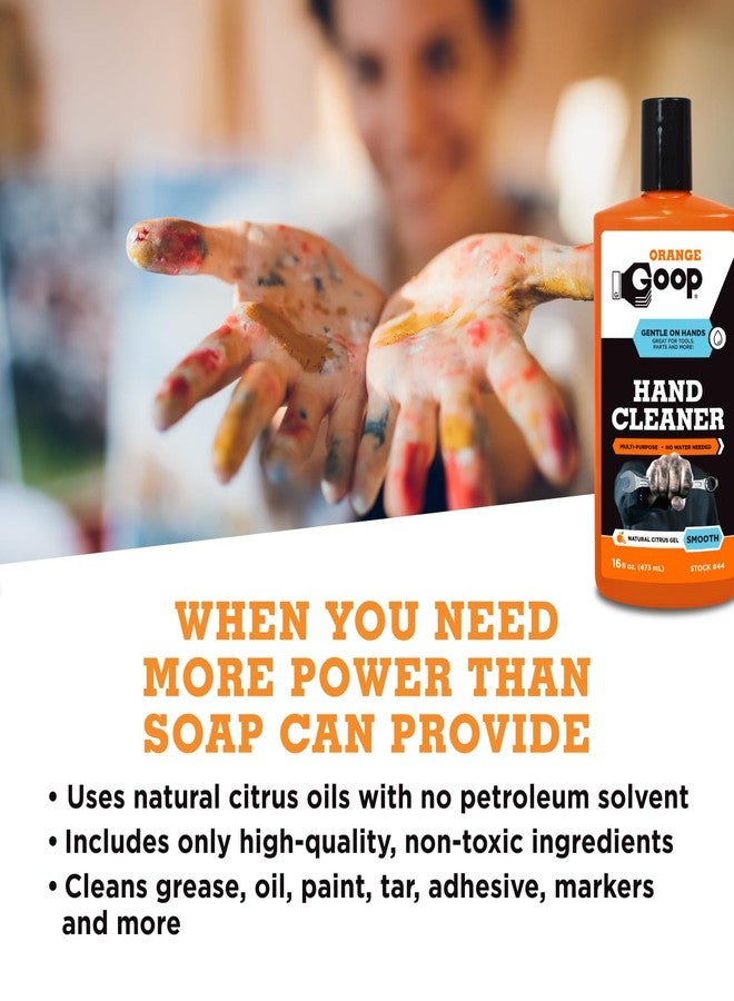 GOOP Orange Liquid Multi-Purpose Waterless Hand Cleaner - 16 oz Flip-Top Bottle (Pack of 2) - Image 5